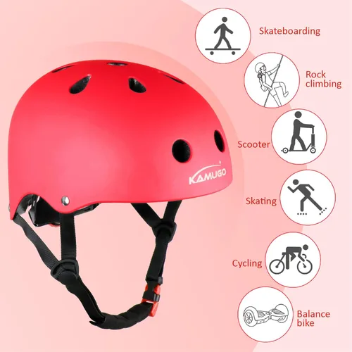 Miniatura 5 de KAMUGO - Casco ajustable para niños, adecuado para niños pequeños de 2 a 14 años, para niños y niñas, seguridad multideportiva para ciclismo