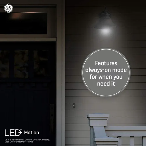 Miniatura 5 de GE Lighting LED+ - Bombilla de seguridad para exteriores con sensor de movimiento, blanco cálido, ajuste del atardecer al amanecer, base media