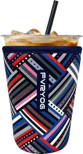 Miniatura 80 de Fundas de neopreno reutilizables aisladas para café helado, fundas para tazas de café helado, fundas para bebidas heladas y calientes