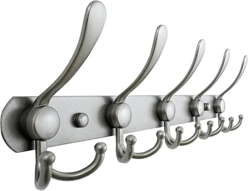 Miniatura 39 de Dseap - Perchero para pared, 5 ganchos triples, resistente, acero inoxidable, riel de gancho de metal para abrigos, sombreros, toallas, bolsos