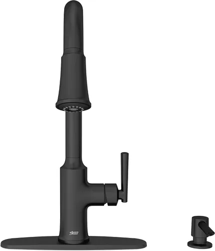 Miniatura 7 de American Standard 7421300.243 Raviv - Grifo de cocina desplegable con rociador y dispensador de jabón, color negro mate