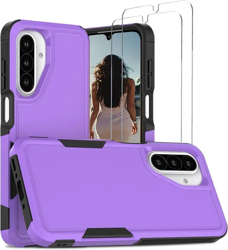 Miniatura 104 de Jeylly Compatible con Samsung Galaxy A22 5G Funda, Funda Samsung A22 5G con 2pcs protectores de pantalla de vidrio templado