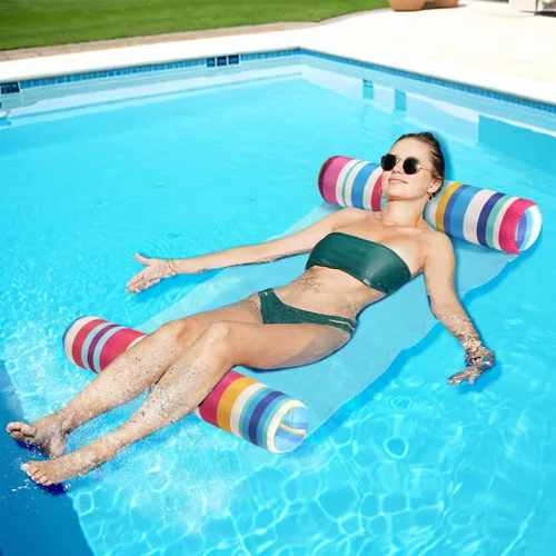 Miniatura 7 de FindUWill Paquete de 2 flotadores de tela para piscina de agua, XL, hamacas inflables multiusos para agua (silla, silla de descanso, hamaca, (01)