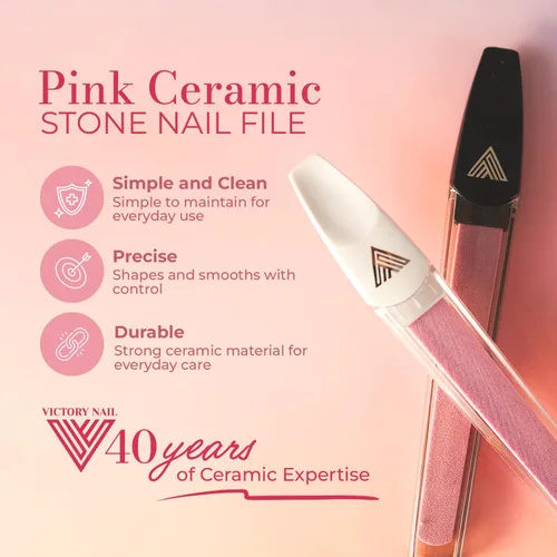 Miniatura 2 de Limas de cerámica para uñas, limas de uñas de manicura con estuches, lima de precisión experta, deja las uñas suaves, kit profesional de manicura