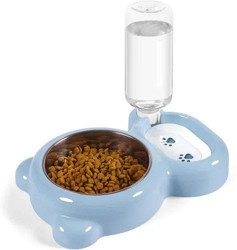 Miniatura 13 de Cuencos para Perros, Juego de Cuencos para Comida y Agua de Gatos con Dispensador de Agua y Cuenco de Acero Inoxidable para Gatos y Perros Pequeños