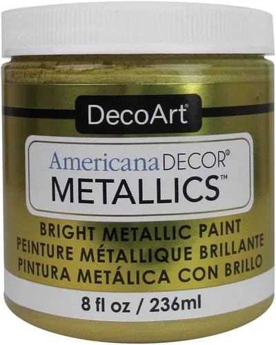 Miniatura 32 de DecoArt Americana Decor Metallics - Pintura metálica de oro de 24 quilates, paquete de 3 (8 onzas líquidas), pinturas metálicas de bricolaje