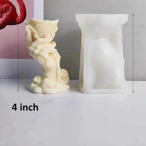Miniatura 3 de Molde multiusos para manualidades – Molde de silicona para rosas – Manos de garra, rosa, calavera, fantasma, molde de vela 3D – Moldes para hacer
