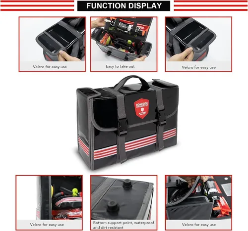 Miniatura 5 de Kit de emergencia para automóvil (126 piezas), regalo para padre, mujer, amigo, esencial de asistencia en carretera de primera calidad con cables