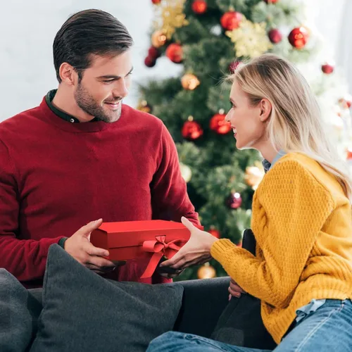 Miniatura 6 de DaiUni Caja de regalo magnética roja de 10.5" X7.5" X3.1" con tapa y cinta para regalos Rojo