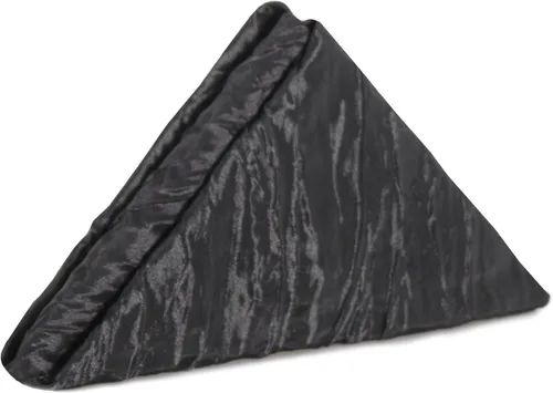 Your Chair Covers - Paquete de 10 servilletas de tela de tafetán arrugadas de 20 pulgadas, color negro, de gran tamaño, dobladas y con dobladillo,