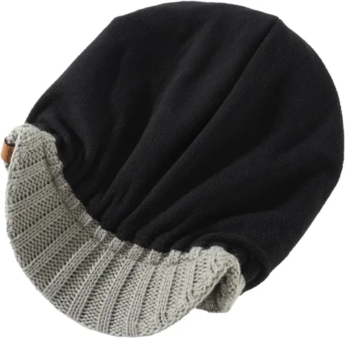 Miniatura 3 de Home Prefer - Gorro de punto grueso de invierno con visera para hombre