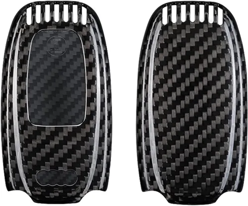 Miniatura 7 de Funda para llavero de fibra de carbono genuina para Audi A4 A4L A5 A6 A6L A7 A8 Q5 Q8 R8 RS4 RS5 RS6 RS7 S4 S5 S6 S7 S8 SQ5 Smart Car Remote Key Fob