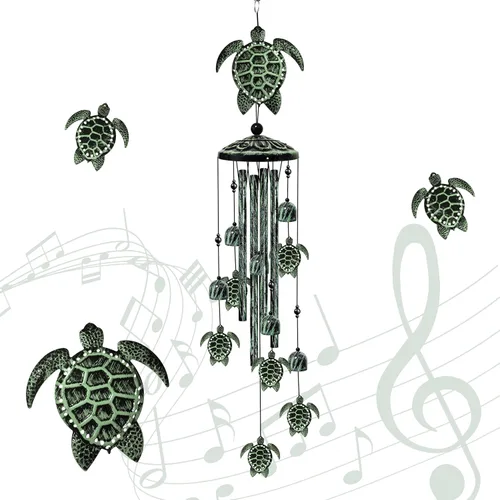 Miniatura 10 de Campanillas de viento de perro salchicha para exteriores, campanillas de viento decorativas, regalos de perro salchicha para mujeres/hombres, Negro