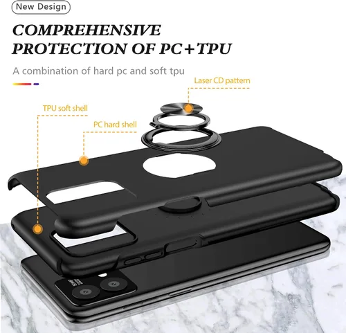 Miniatura 2 de Funda para Moto G Stylus 2023 5G, con 2 protectores de pantalla HD, grado militar, doble a prueba de golpes, funda invisible con función atril