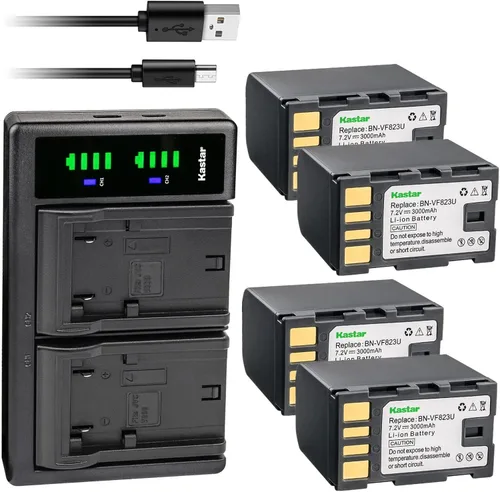 Miniatura 7 de Kastar BN-VF823 LTD2 Reemplazo del cargador de batería USB para JVC BN-VF808 BN-VF808U BN-VF815 BN-VF815U BN-VF823 BN-VF823U BN-VF915 BN-VF915U