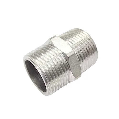 Miniatura 4 de Boquilla hexagonal NPT macho de 1 pulgada a macho de 1 pulgada, accesorios de tubería roscados de acero inoxidable 304 (paquete de 2)