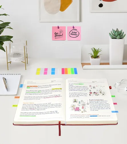 Miniatura 6 de Cuaderno diario rayado, diario de 365 páginas B5 grandes para escribir cuaderno con rayas universitarias, diario de cuero de tapa dura para mujeres
