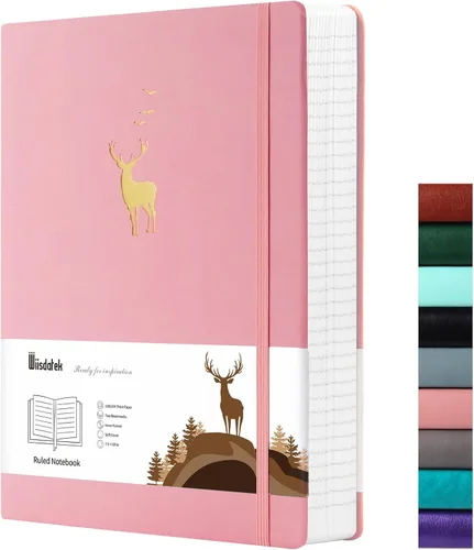 Miniatura 14 de Cuaderno rayado A5 - 312 páginas numeradas, diarios de cuero para escribir, contenido de 3 páginas de índice, papel grueso de 100 g/m², tapa dura