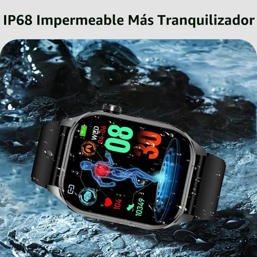 Miniatura 6 de Reloj Inteligente de Salud Avanzado para Hombres y Mujeres con Monitoreo en Tiempo Real de Frecuencia Cardíaca, Oxígeno en Sangre, Temperatura