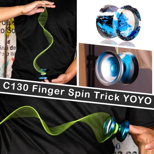 Miniatura 2 de C130 yoyo Profesional Sensible Yoyo Rodamiento para Principiantes Rodamiento No Sensible de Dedo Girar Yoyos Truco Yoyo Pro yoyos con Accesorios