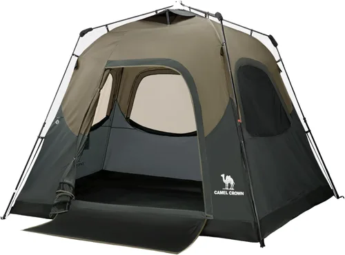 Miniatura 13 de CAMEL CROWN 4/6 Person Instant Cabin Tent, Pop Up Windproof Tents for Camping, 60-Second Setup Family Tent with Carry Bag for Outdoor Hiking Marrón