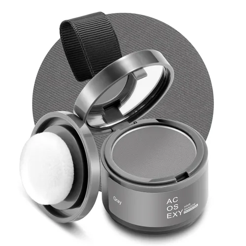 Miniatura 9 de Acosexy Polvo para cubrir las raíces del cabello y la barba, color marrón oscuro para cejas de mujer, cobertura de cabello gris para hombres, puntos