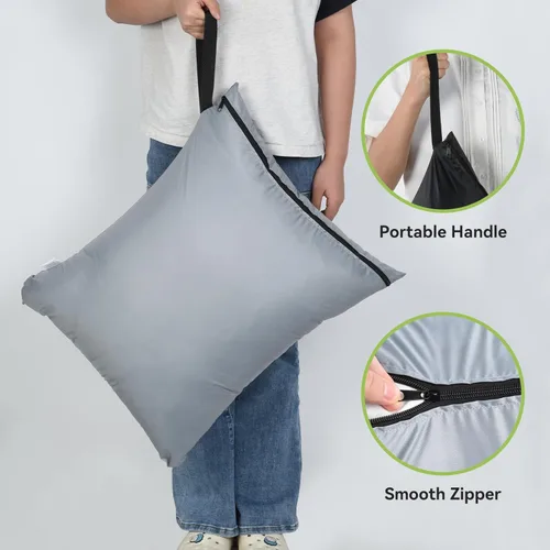 Miniatura 3 de OTraki 2 bolsas húmedas grandes de 24 x 32 pulgadas, reutilizables, impermeables, para seco y húmedo, con asa de cremallera, bolsa de lavandería