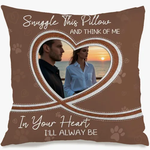 Miniatura 9 de Single Photo Custom Pillow Cover with Personalized Text Turning Your Memory into a Beautiful Throw Pillow and Making it a Touching Gift Choice for
