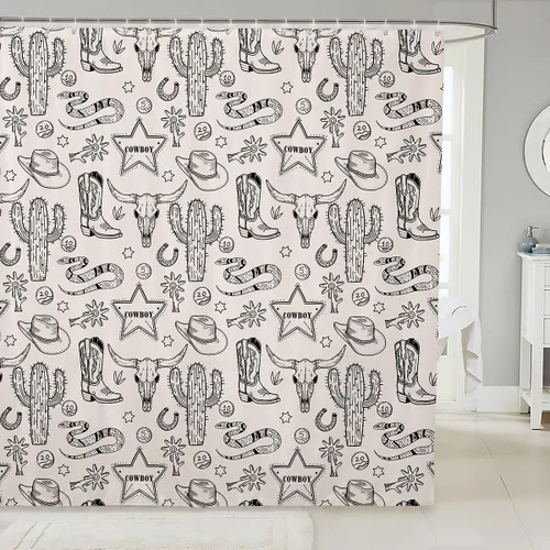 Miniatura 17 de Cortinas de ducha con bandera estadounidense, cortinas de baño de motocicleta para niños, adolescentes y adultos, cortinas de baño impermeables