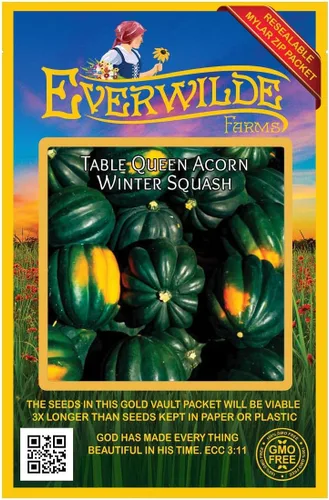 Miniatura 4 de Everwilde Farms - Semillas de calabaza de invierno de bellota Queen de 1/4 libras - Gold Vault