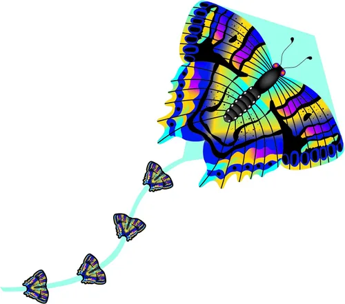 Miniatura 6 de X Kites DLX - Cometa de diamantes de lujo con FancyTails - tortuga, mariposa, unicornio, dragón y flamenco