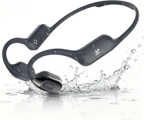 Auriculares de natación con luz segura, IPX8 impermeables de conducción ósea auriculares subacuáticos inalámbricos con memoria de 32 GB para