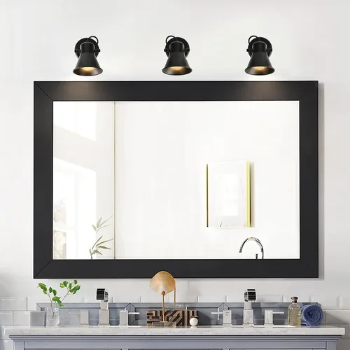 Miniatura 6 de KEESFU Iluminación de pista mini industrial para techo, luces de punto negras para interiores con cabezal de luz ajustable multidireccional, foco