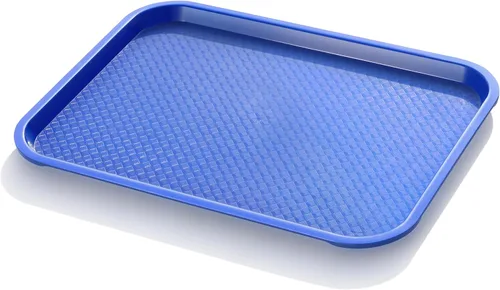 Miniatura 3 de New Star Foodservice Bandeja de comida rápida, juego de 12 (azul, 12 x 16 pulgadas)
