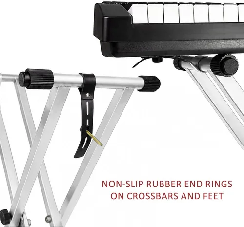 Miniatura 4 de Kadence NK13WH Touring Series - Soporte para teclado de 6.6 lbs de doble X Marco resistente y embrague de bloqueo seguro Diseño X de doble