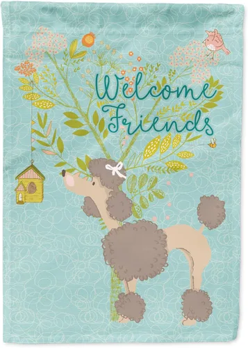 Miniatura 44 de Caroline's Treasures BB7594GF Bandera de jardín de Husky siberiano con texto en inglés "Welcome Friends" - Bandera decorativa para patio exterior
