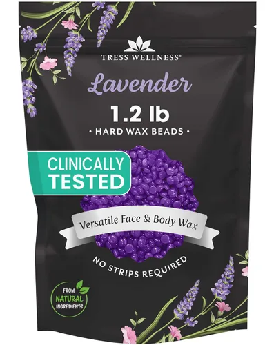 Miniatura 15 de Tress Wellness Cuentas de cera, seguras para la piel, probadas dermatológicamente, kit para bikini en casa, brasileño y cuerpo completo, lavanda