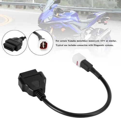 Miniatura 5 de Mad Hornets Conector adaptador de cable de 4 pines a OBD2 apto para Yamaha R1 R6 MT09