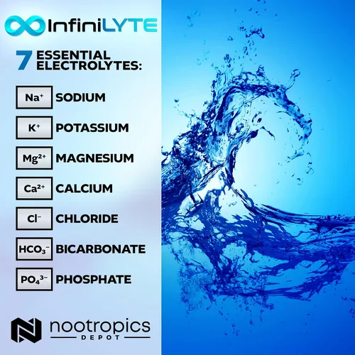 Miniatura 6 de Nootropics Depot InfiniLYTE Polvo de electrolitos optimizado Apto para dietas cetogénicas, veganas, sin OMG y sin azúcar, sin sabor, 30 porciones