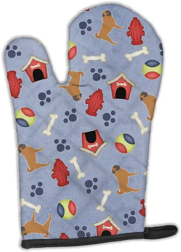 Miniatura 101 de Caroline's Treasures BB4872OVMT - Guante de horno de Navidad Affenpinscher resistente al calor, grueso para sartenes calientes y horno, manopla