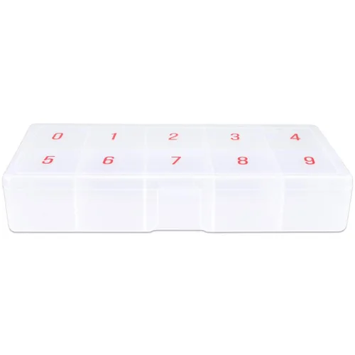Miniatura 9 de Beauticom Caja organizadora de 10 puntas de arte de uñas vacías de Estados Unidos, color transparente, para puntas de uñas postizas, vitaminas