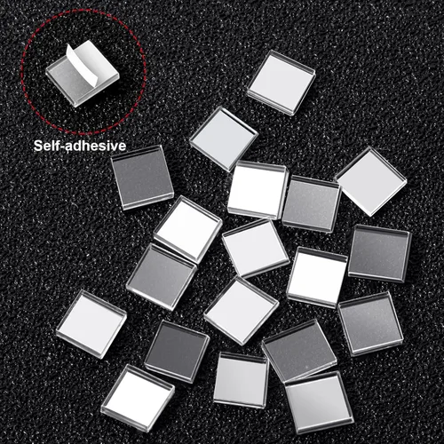 Miniatura 3 de SATINIOR 36000 unidades de azulejos de espejo de bola de discoteca autoadhesivos para manualidades de 0.197 x 0.197 in, cinta de discoteca pequeña