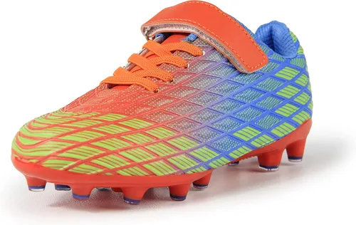 Sooneeya Tacos de fútbol para niños, zapatos deportivos de suelo firme para exteriores