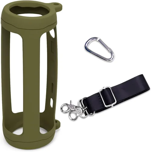 Miniatura 12 de LTGEM - Funda de silicona compatible con JBL FLIP 5 Altavoz Bluetooth portátil impermeable, carcasa rígida, bolsa de almacenamiento de transporte