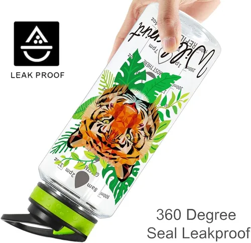 Miniatura 5 de Botella de agua de 32 onzas – Tritan libre de BPA, boca ancha, tapa abatible con pajilla, fácil de abrir, ligera, a prueba de fugas, con diseño