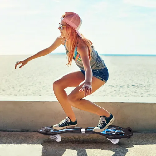 Miniatura 2 de Tabla giratoria, patineta junior de lujo con ruedas iluminadoras para más emoción, diversión y visibilidad, Twistboard para niños de 8 años