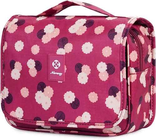 Miniatura 13 de Narwey Pequeña bolsa de aseo de viaje colgante para mujer, bolsa de viaje para artículos de tocador, bolsa organizadora de maquillaje, bolsas