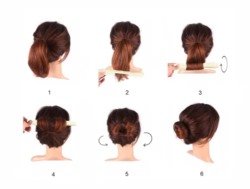 Miniatura 4 de Beaute Galleria Magic - 4 piezas de esponja de espuma color rubio beige, moldeadores de moños, donas de pelo para bollos de ballet