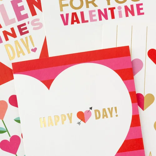 Miniatura 7 de Hallmark Surtido de tarjetas del día de San Valentín, rosa y rojo (36 tarjetas y sobres)