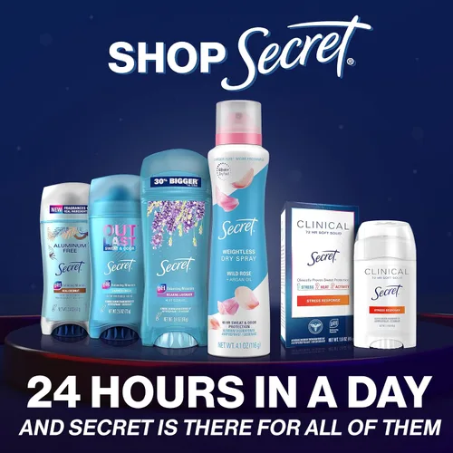 Miniatura 11 de Secret Desodorante antitranspirante para mujer, aroma protector en polvo, gel transparente, Outlast Xtend, 2.6 onzas (paquete de 6)